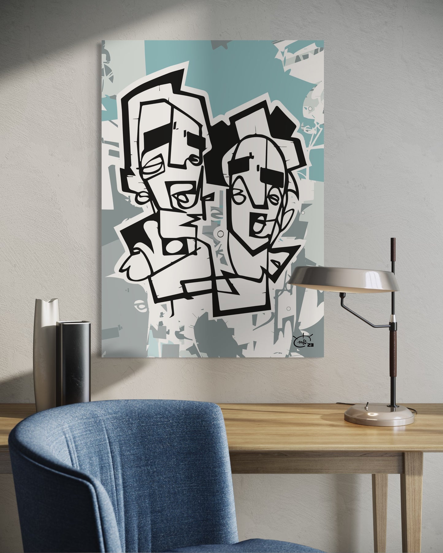 LAST BOYSCOUTS | One line abstract canvas art print