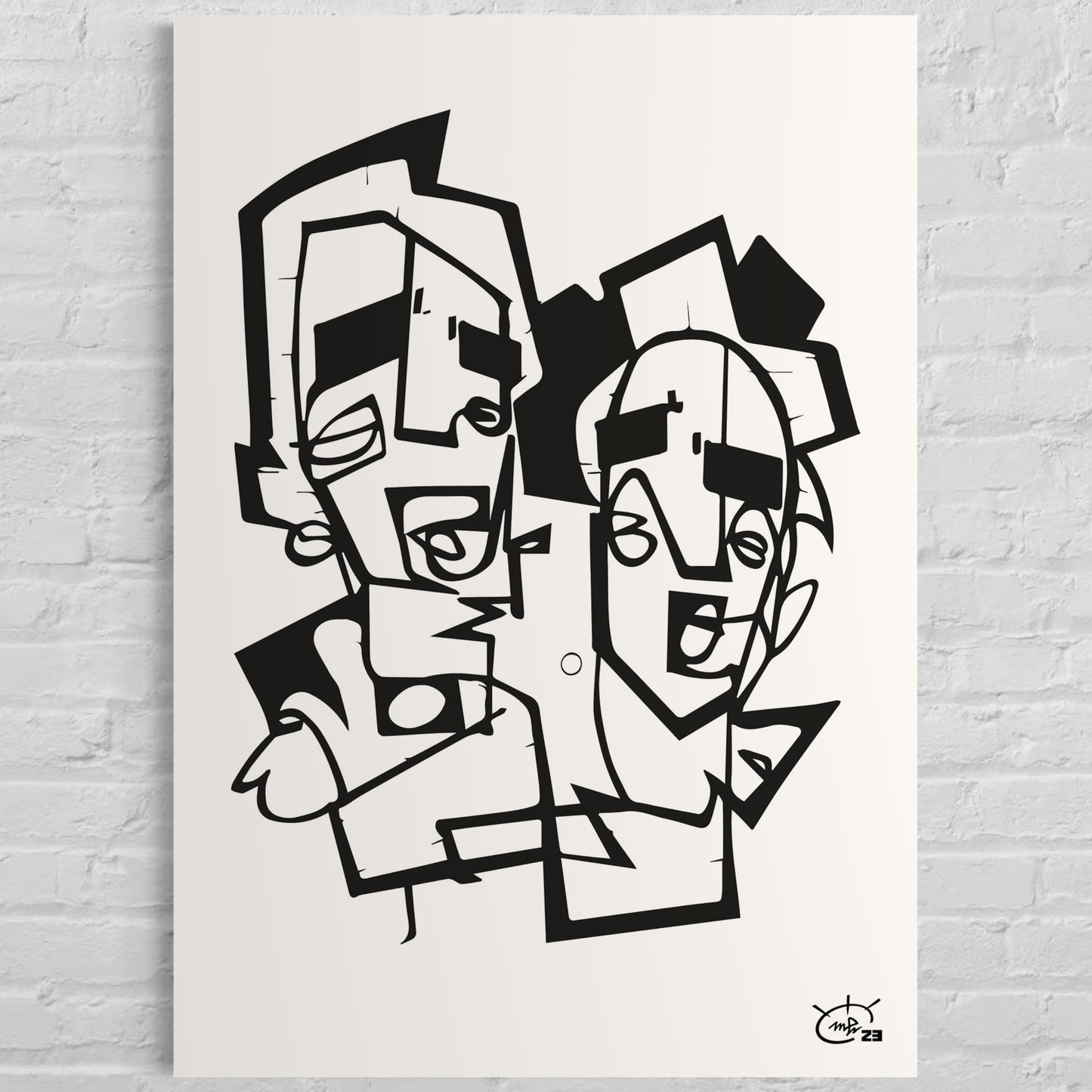 LAST BOYSCOUTS | One line abstract canvas art print
