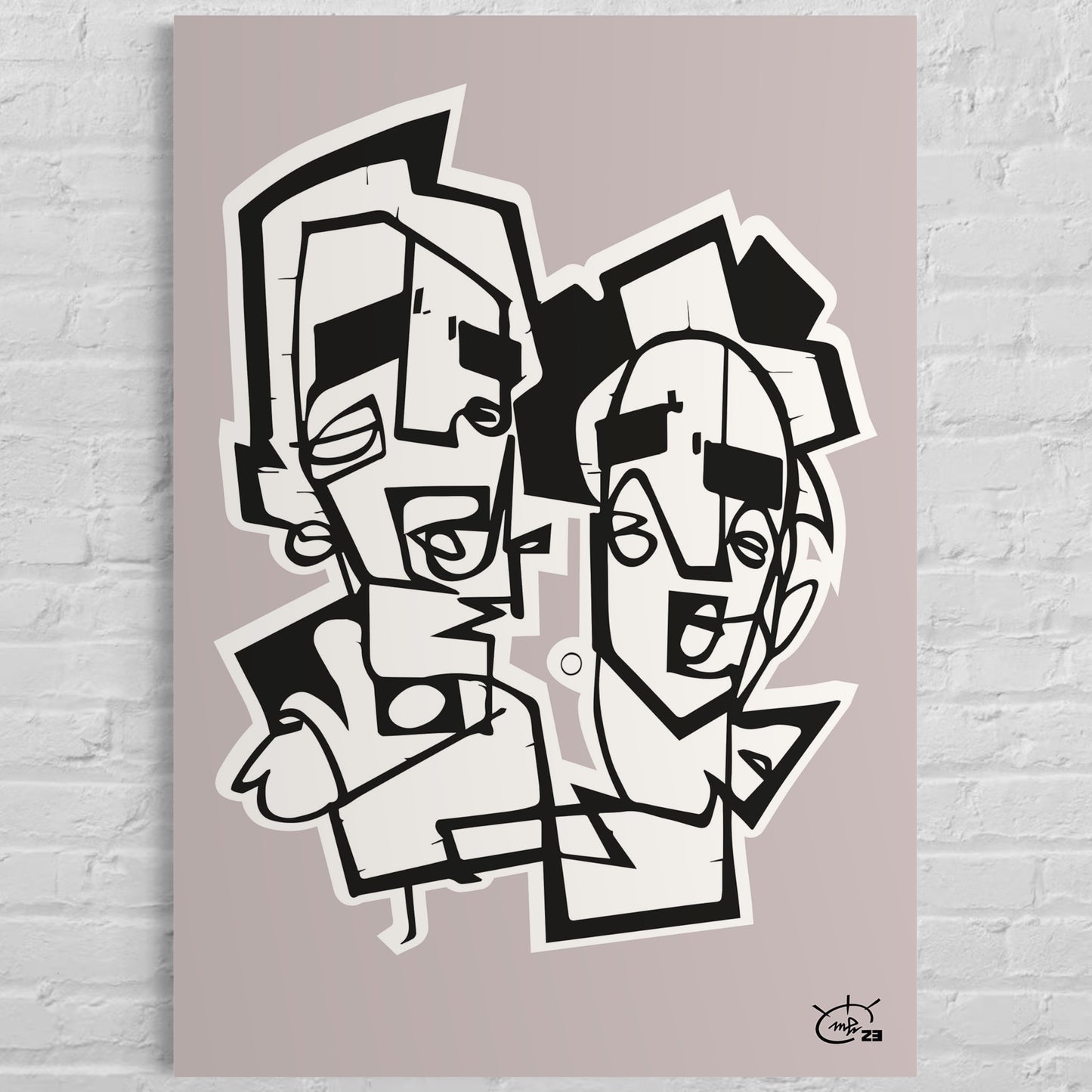 LAST BOYSCOUTS | One line abstract canvas art print