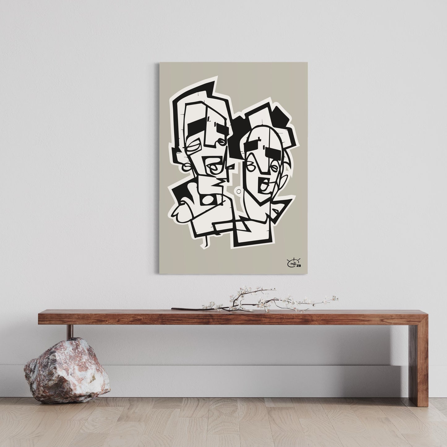 LAST BOYSCOUTS | One line abstract canvas art print
