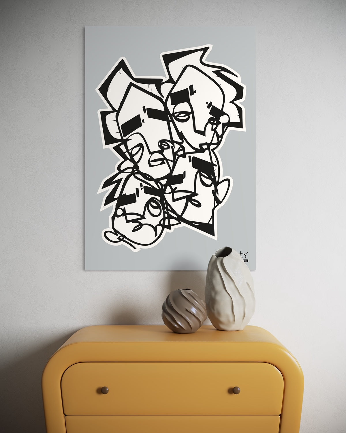 LIFE IS NO SUGAR LICKIN | One line modern canvas art print