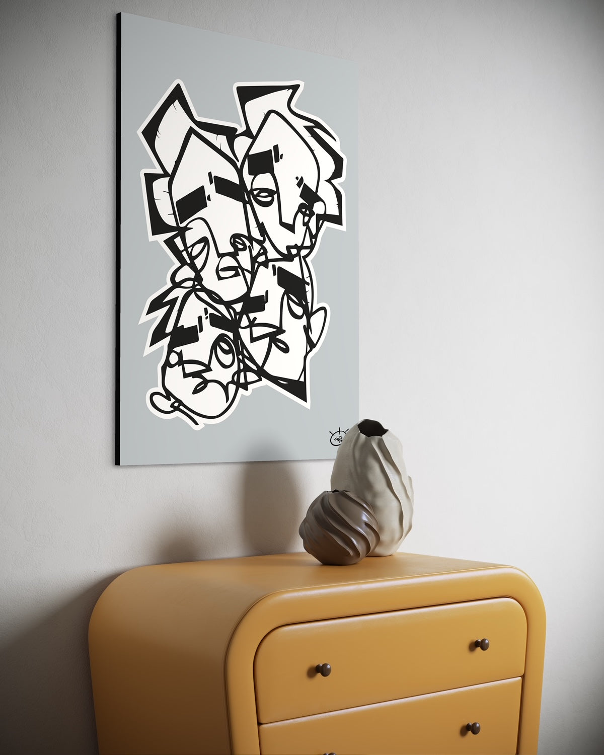 LIFE IS NO SUGAR LICKIN | One line modern canvas art print