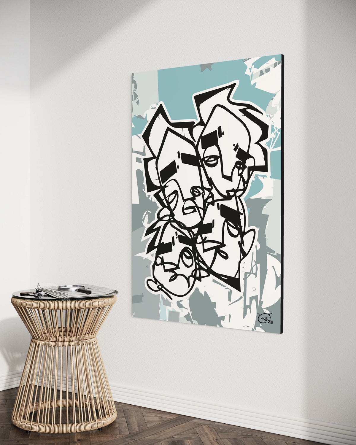LIFE IS NO SUGAR LICKIN | One line modern canvas art print