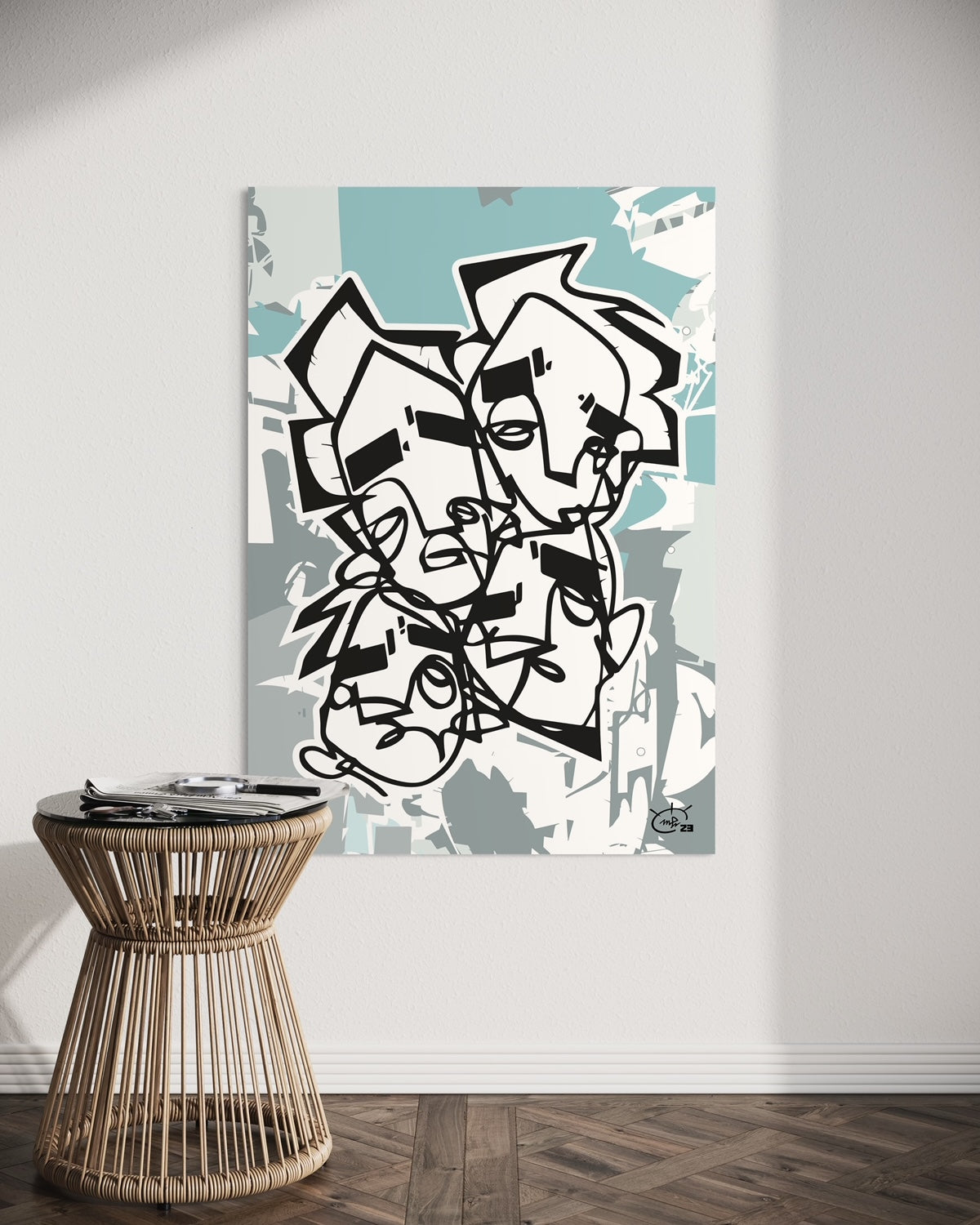 LIFE IS NO SUGAR LICKIN | One line modern canvas art print