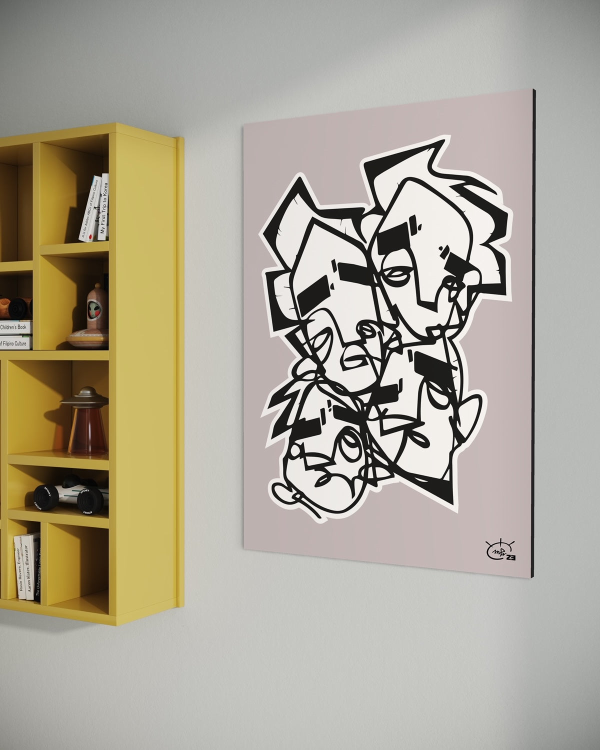 LIFE IS NO SUGAR LICKIN | One line modern canvas art print