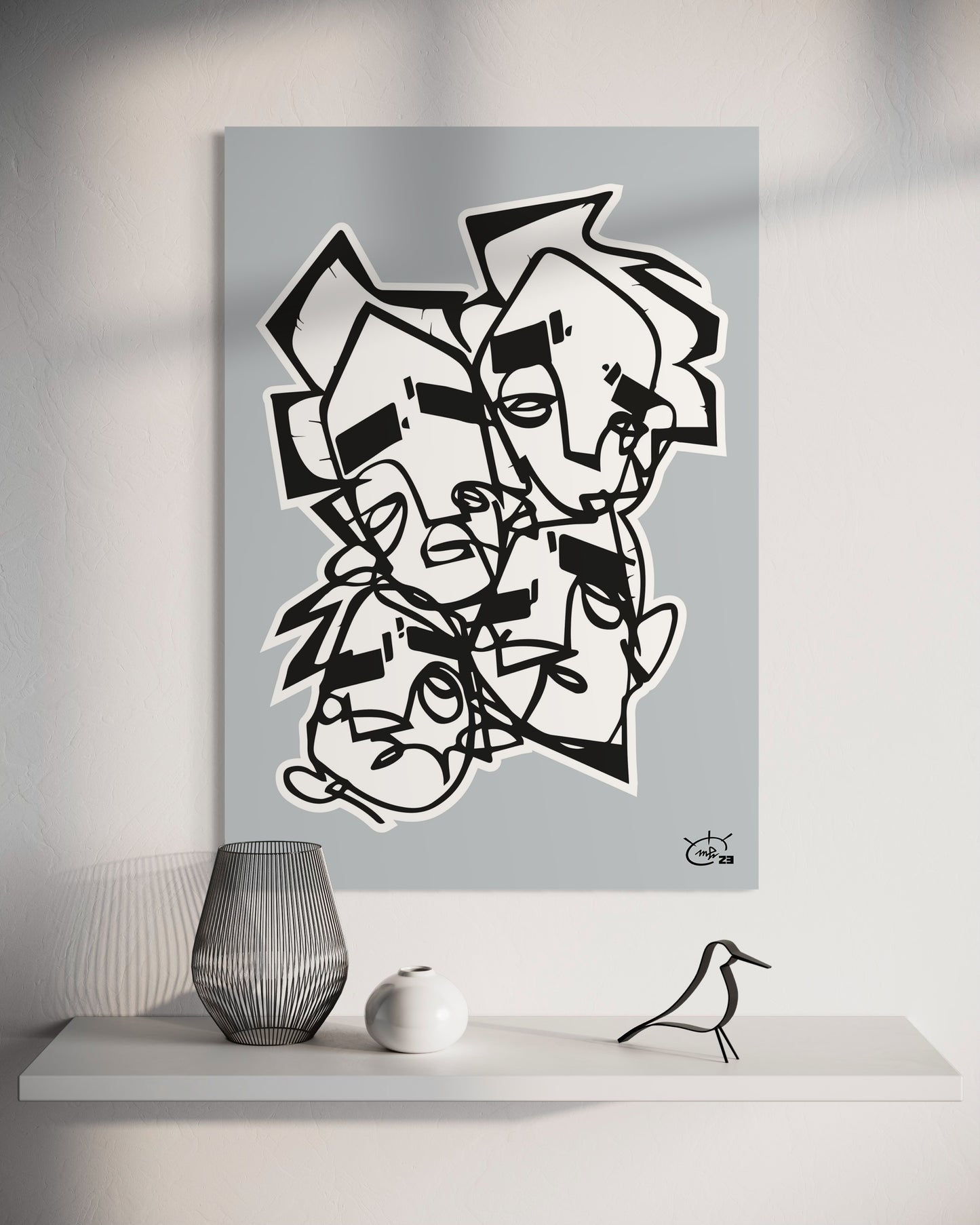 LIFE IS NO SUGAR LICKIN | One line modern canvas art print