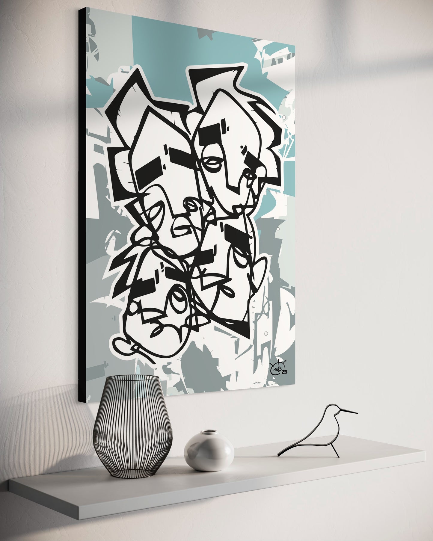 LIFE IS NO SUGAR LICKIN | One line modern canvas art print
