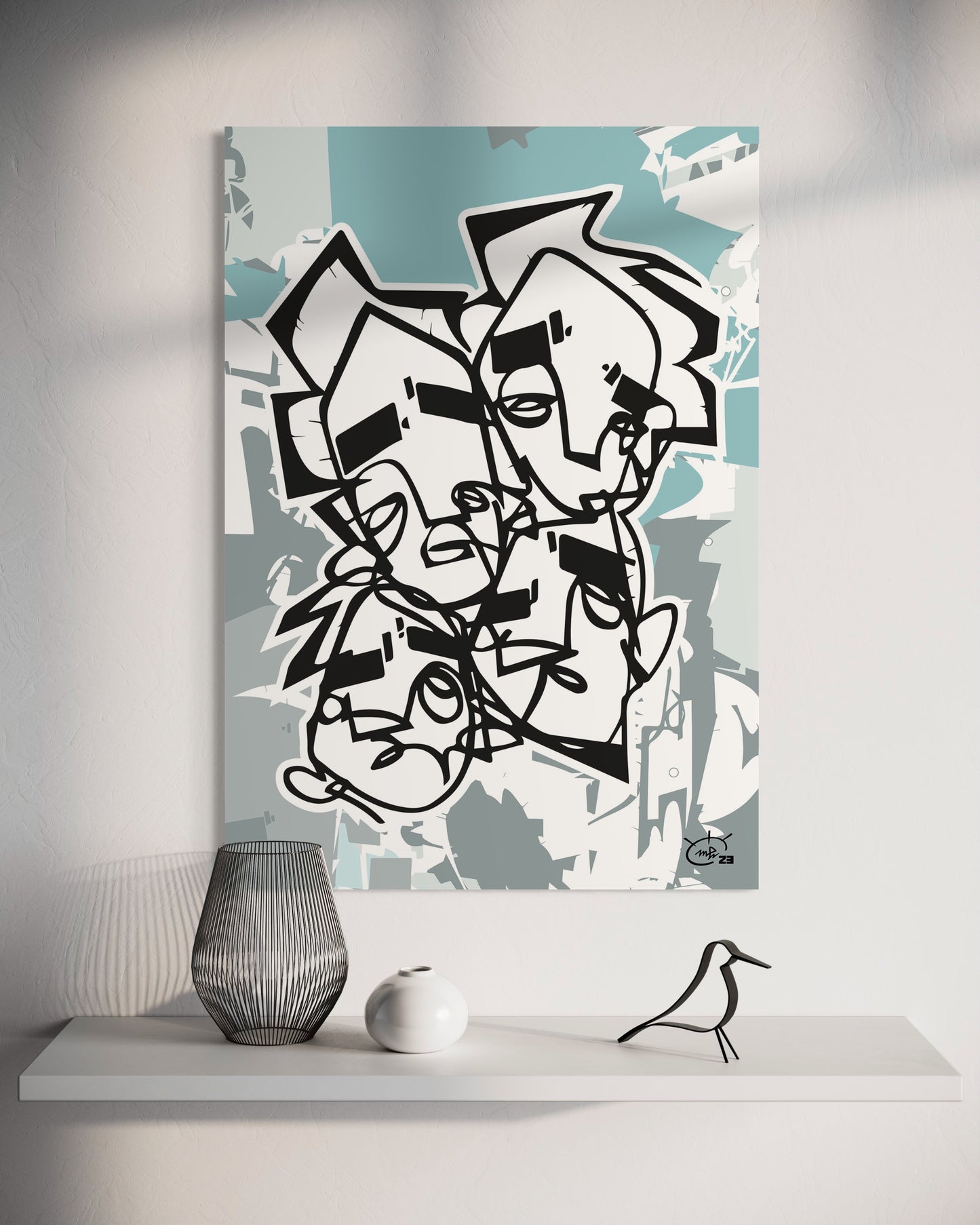 LIFE IS NO SUGAR LICKIN | One line modern canvas art print