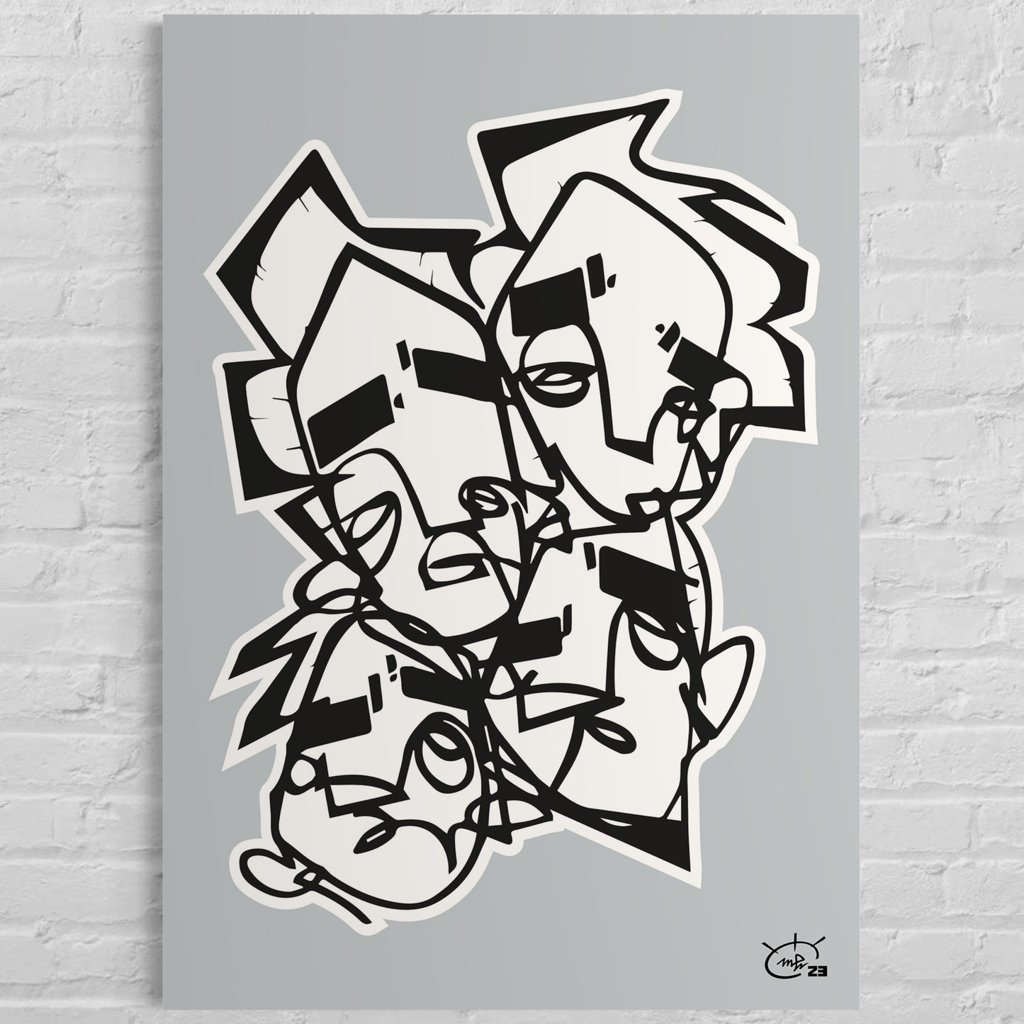 LIFE IS NO SUGAR LICKIN | One line modern canvas art print