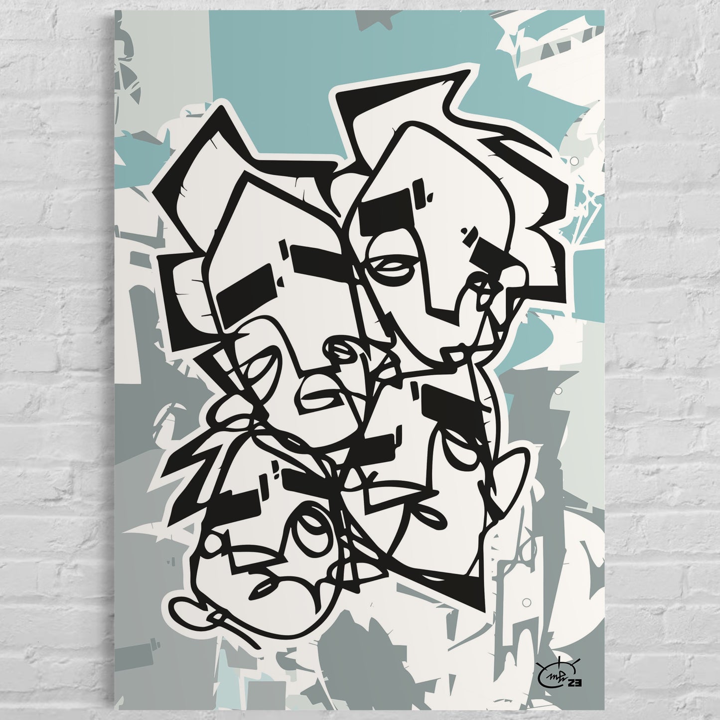 LIFE IS NO SUGAR LICKIN | One line modern canvas art print