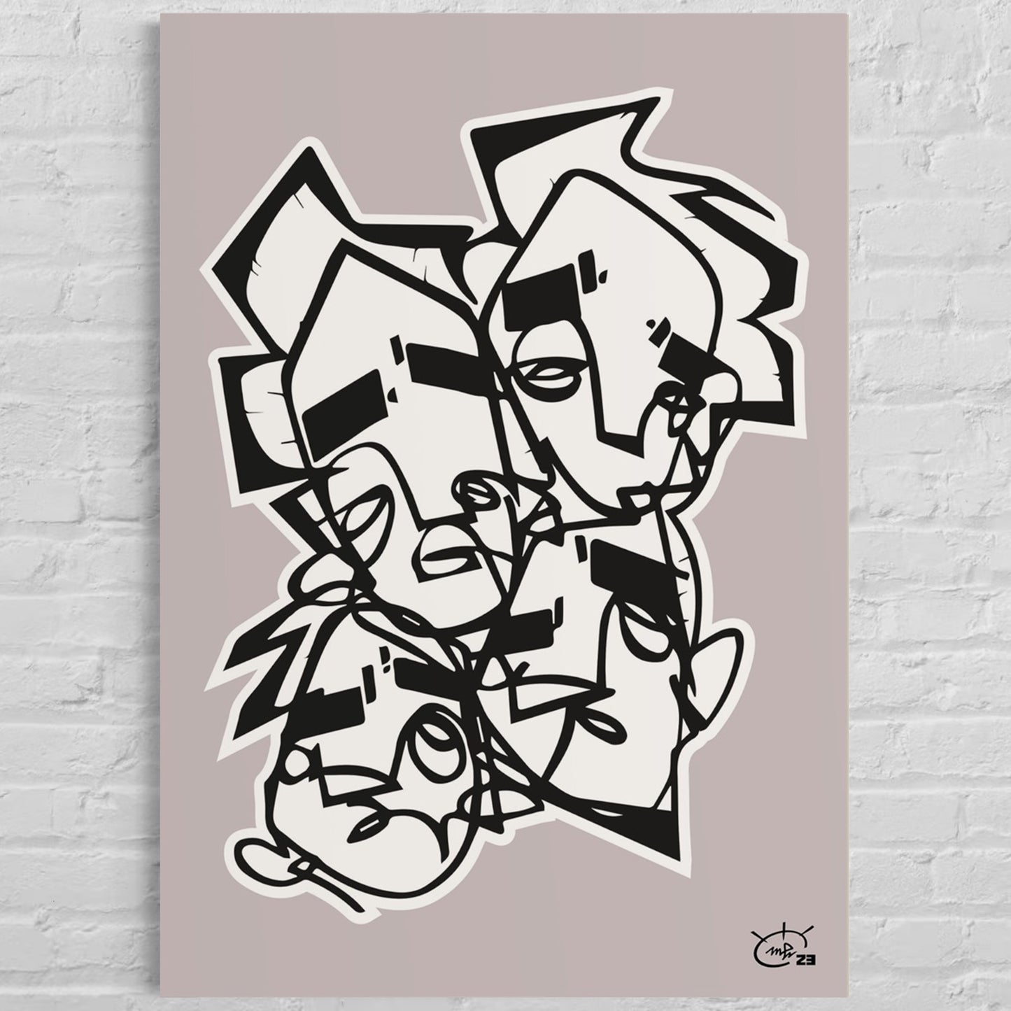 LIFE IS NO SUGAR LICKIN | One line modern canvas art print