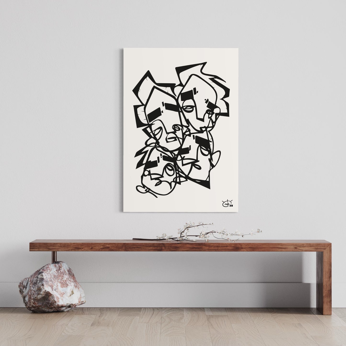LIFES NO SUGARLICKIN | Single line contemporary art poster