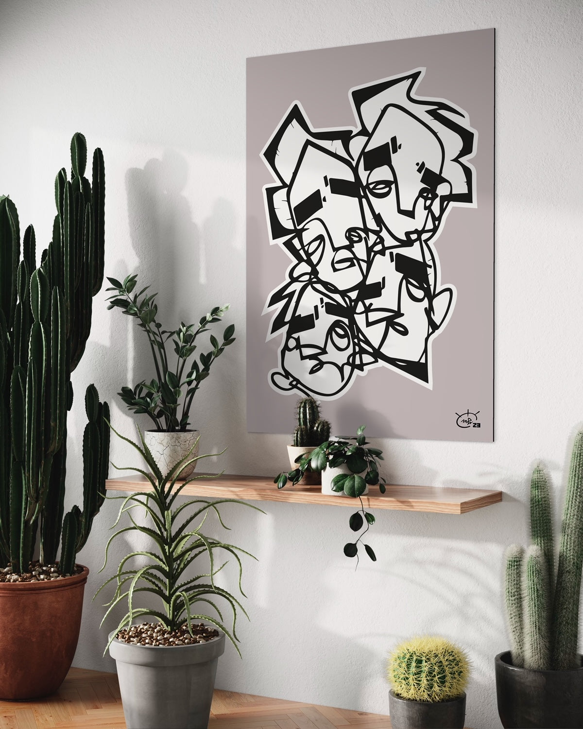 LIFES NO SUGARLICKIN | Single line contemporary art poster