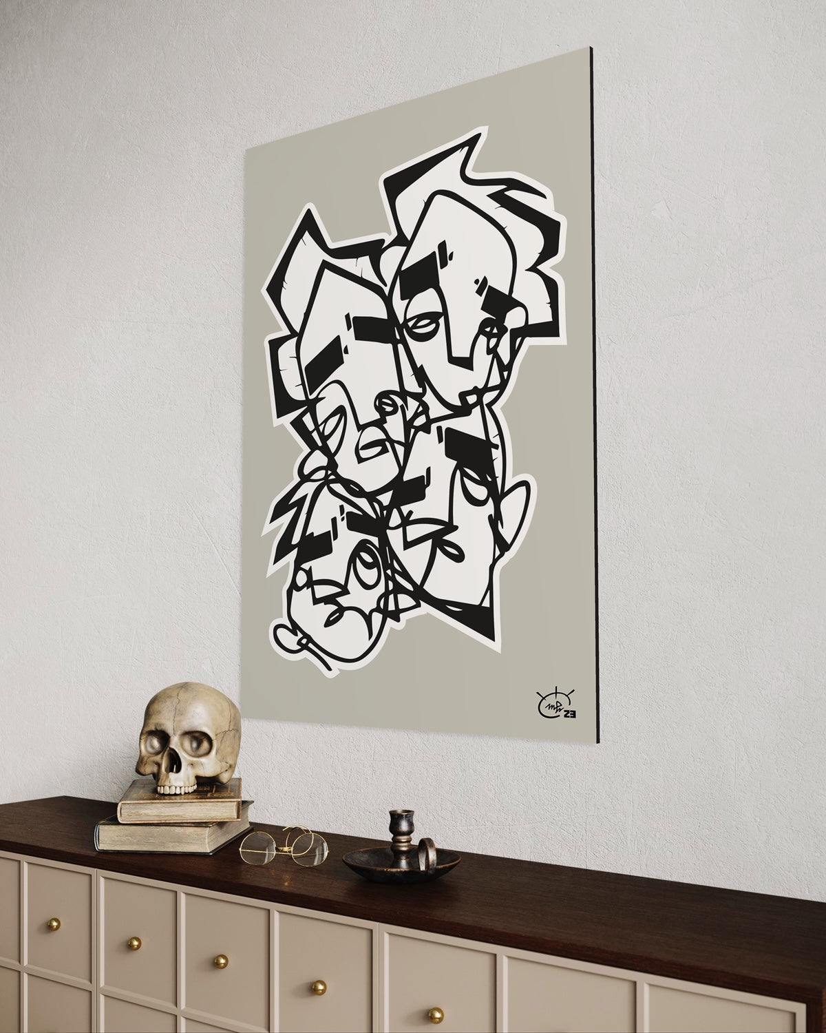 LIFES NO SUGARLICKIN | Single line contemporary art poster