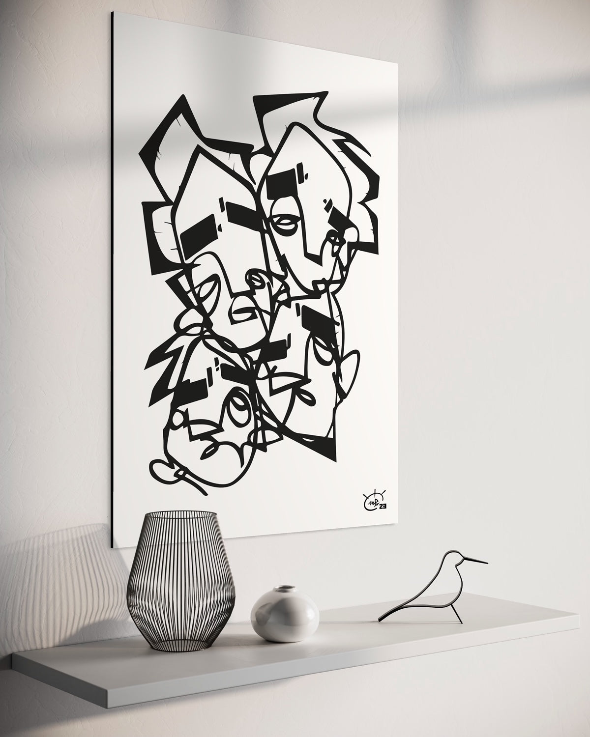 LIFES NO SUGARLICKIN | Single line contemporary art poster