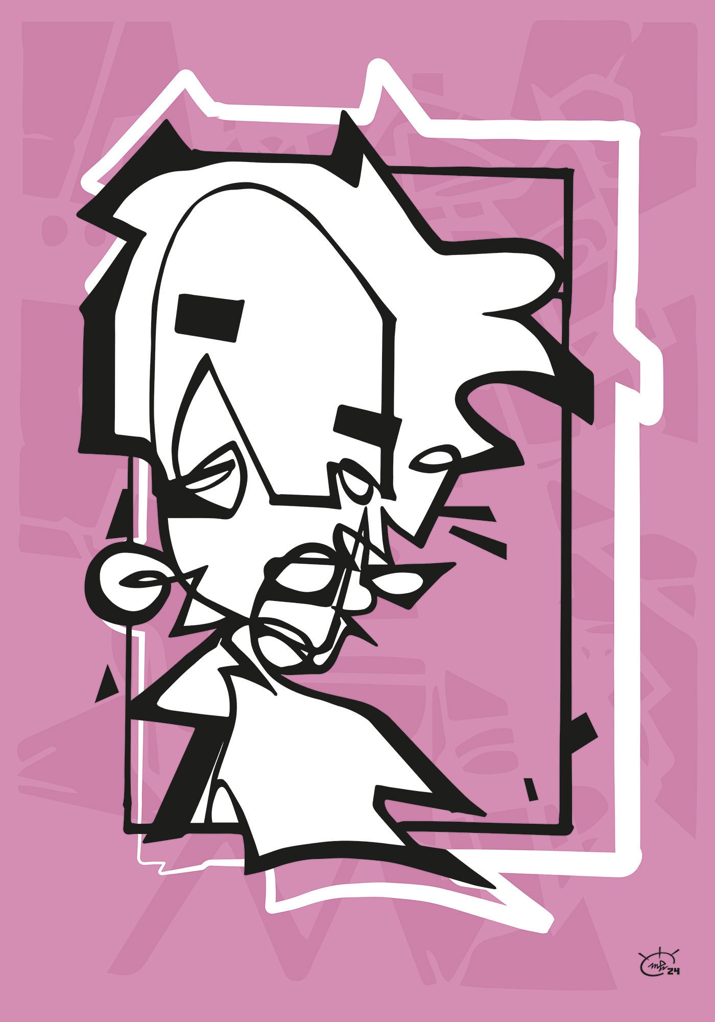 MISS HOLLE | One line modern art poster