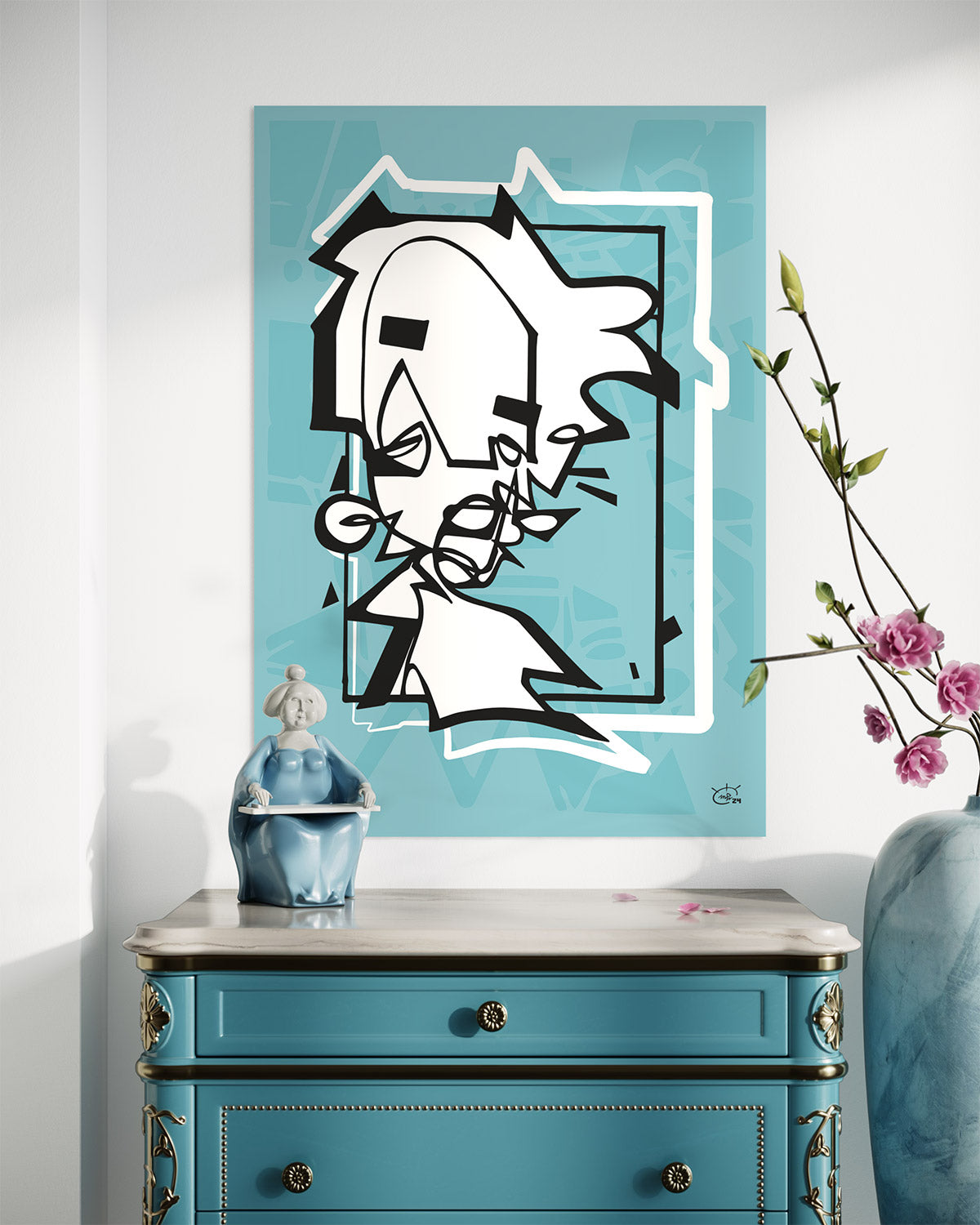 MISS HOLLE | One line modern art poster