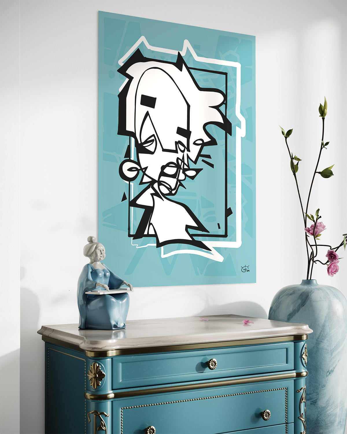 MISS HOLLE | One line modern art poster