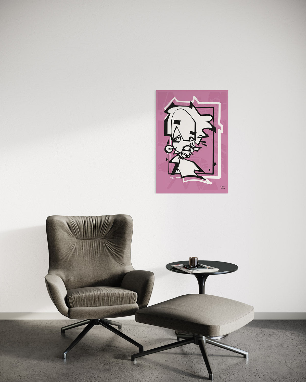 MISS HOLLE | One line modern art poster