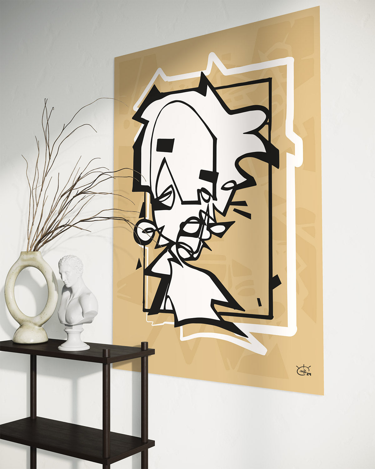 MISS HOLLE | One line modern art poster