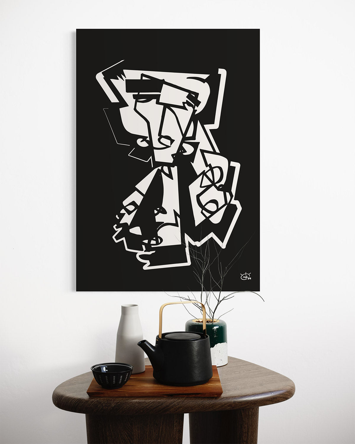 MR RACKET | Continuous line canvas art print
