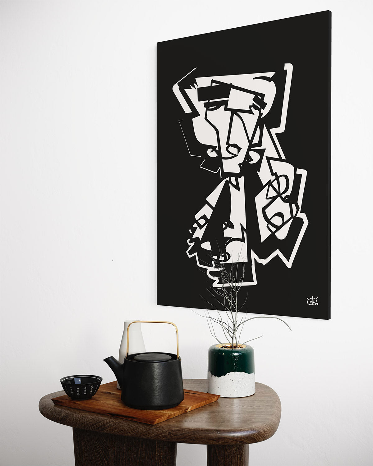 MR RACKET | Continuous line canvas art print
