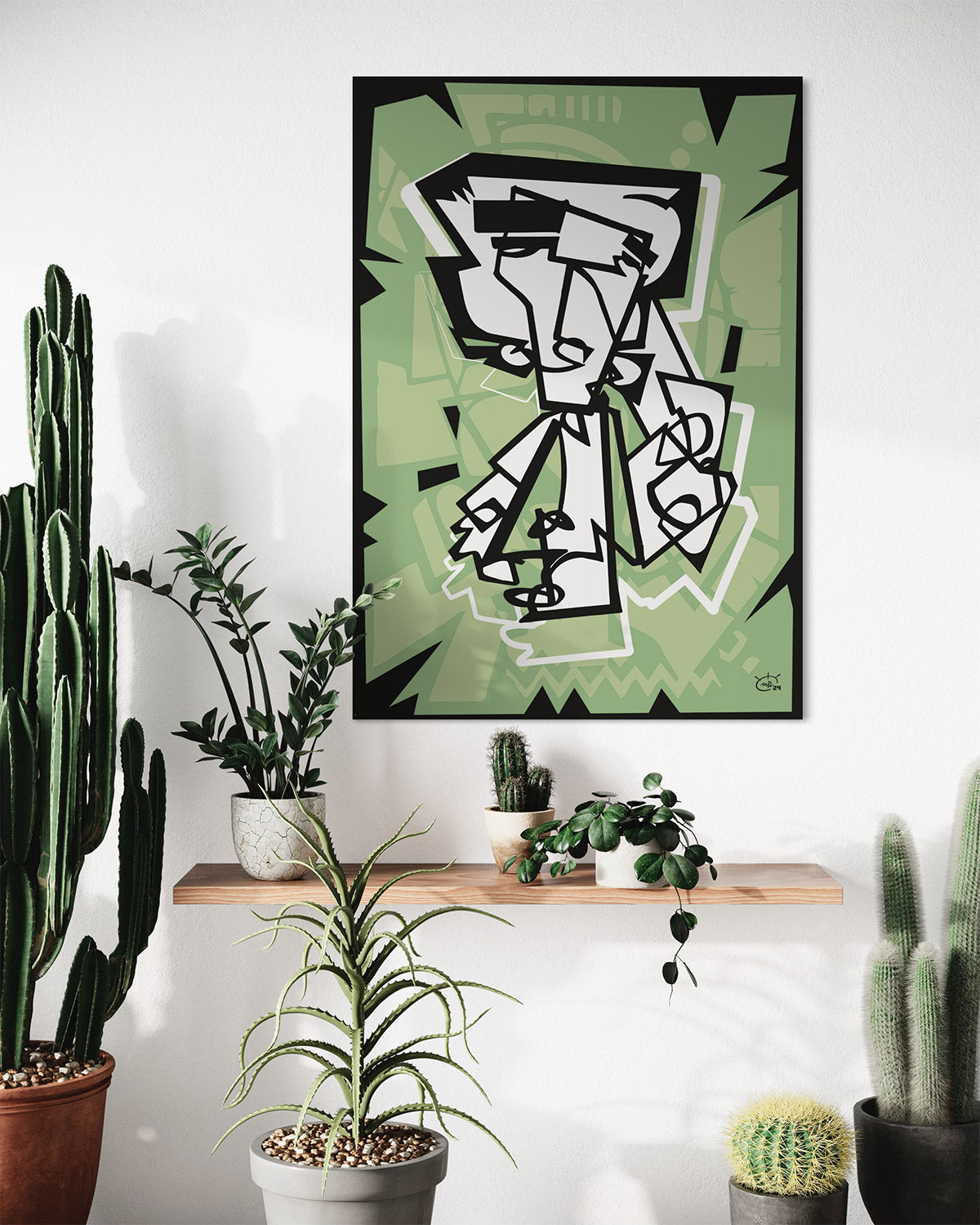 MR RACKET | Continuous line canvas art print