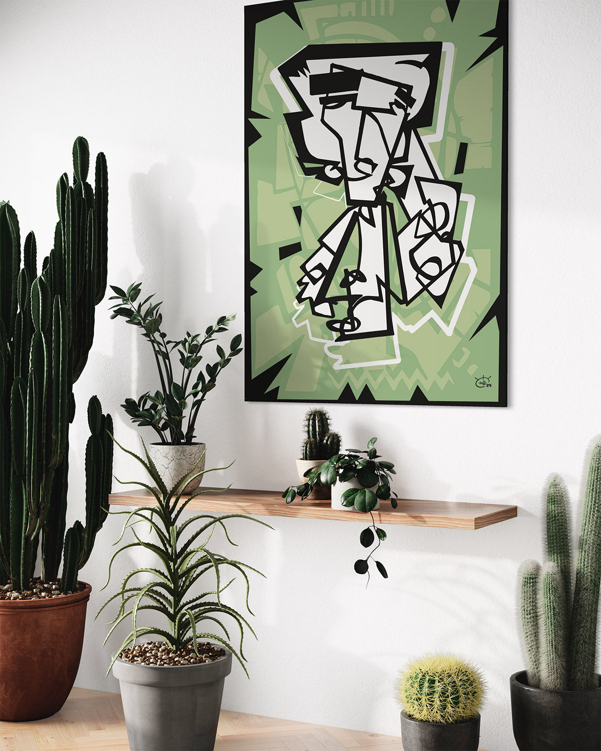 MR RACKET | Continuous line canvas art print
