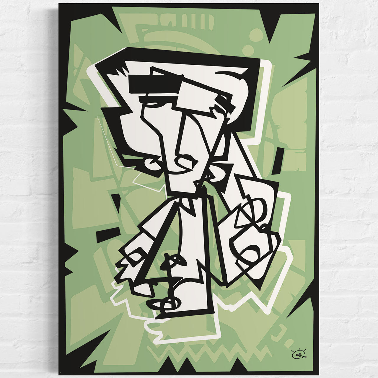 MR RACKET | Continuous line canvas art print