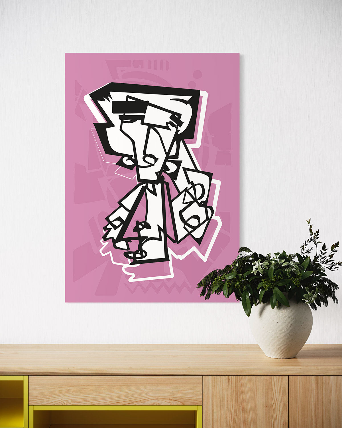 MR RACKET | Continuous line canvas art print
