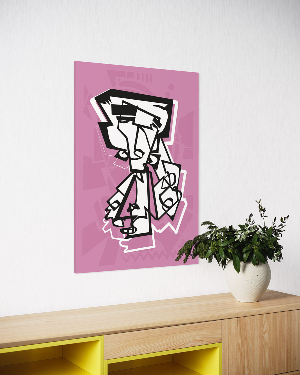 MR RACKET | Continuous line canvas art print