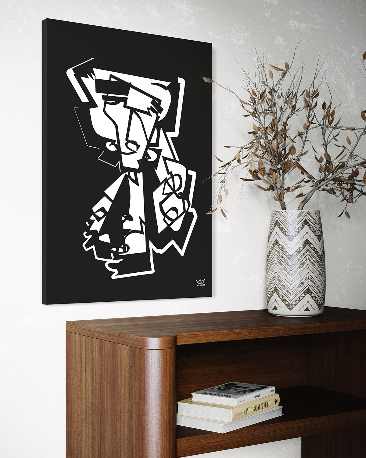 MR RACKET | Continuous line canvas art print