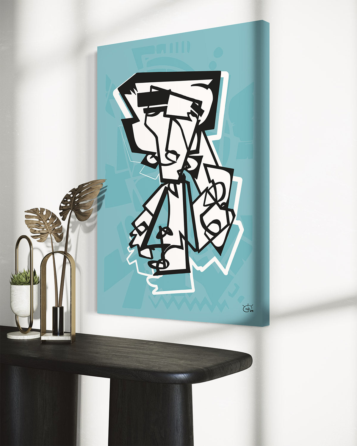 MR RACKET | Continuous line canvas art print