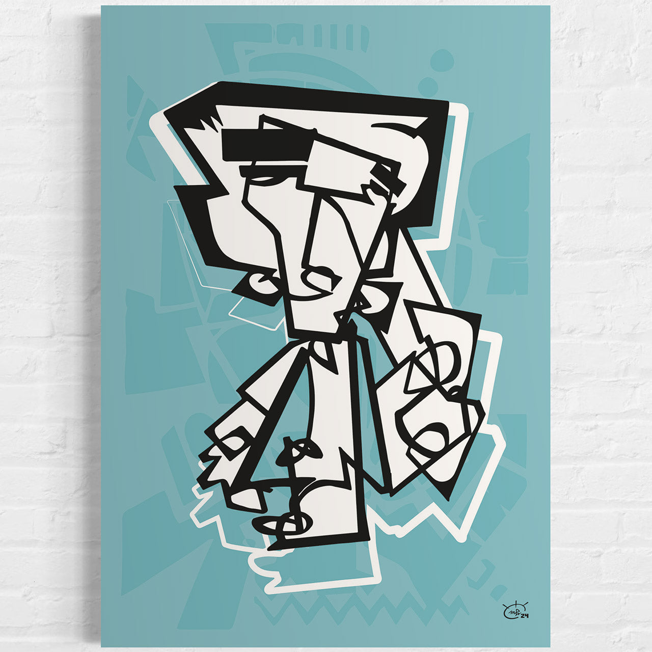 MR RACKET | Continuous line canvas art print