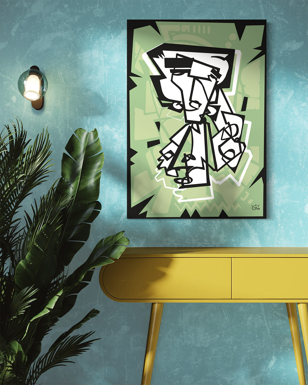 MR RACKET | Continuous line canvas art print