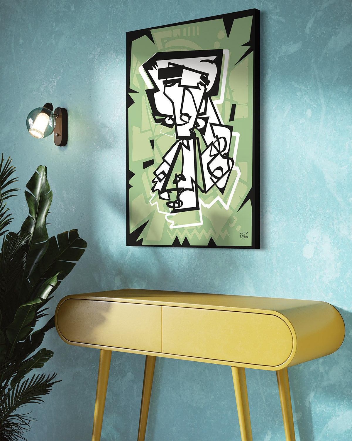 MR RACKET | Continuous line canvas art print