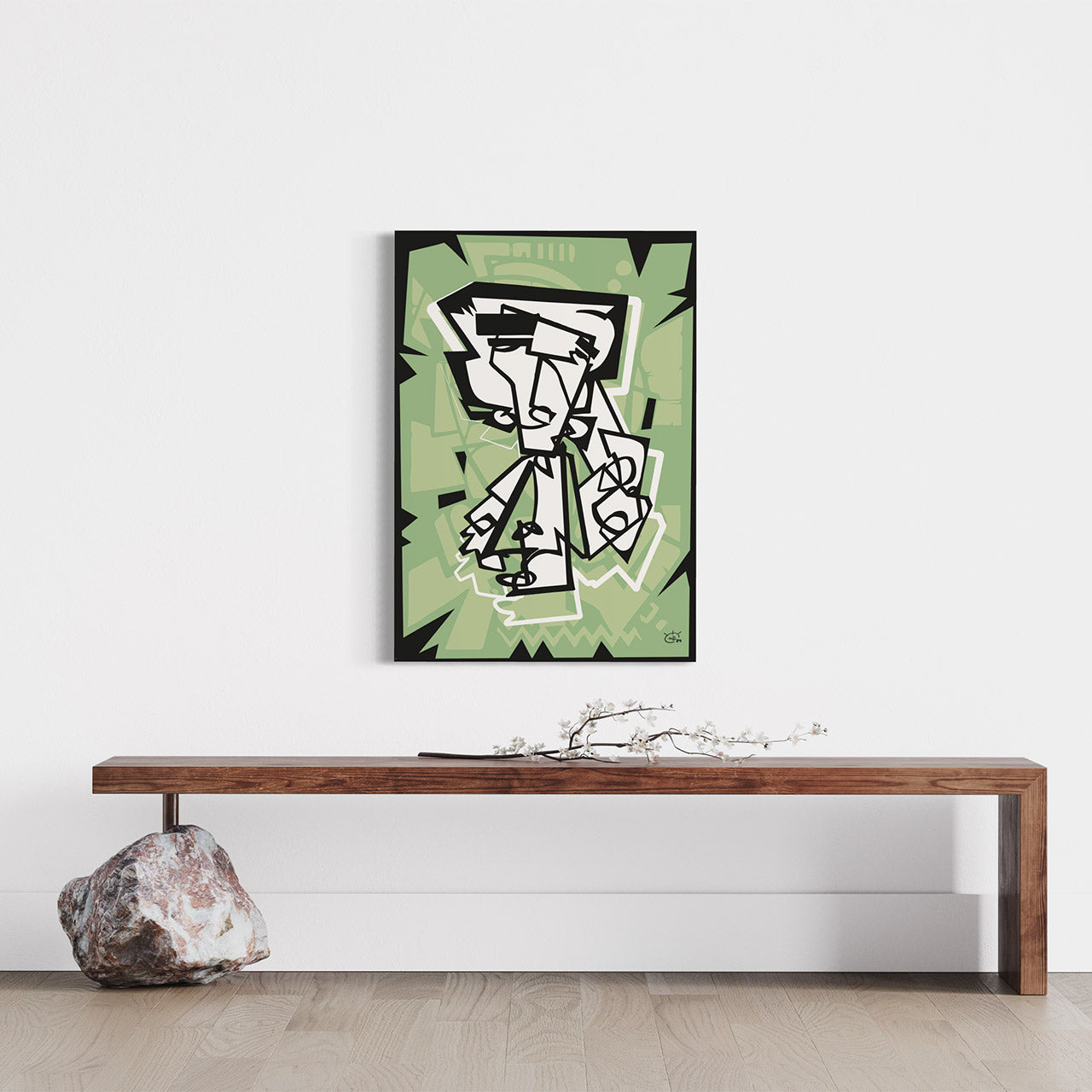 MR RACKET | Continuous line canvas art print