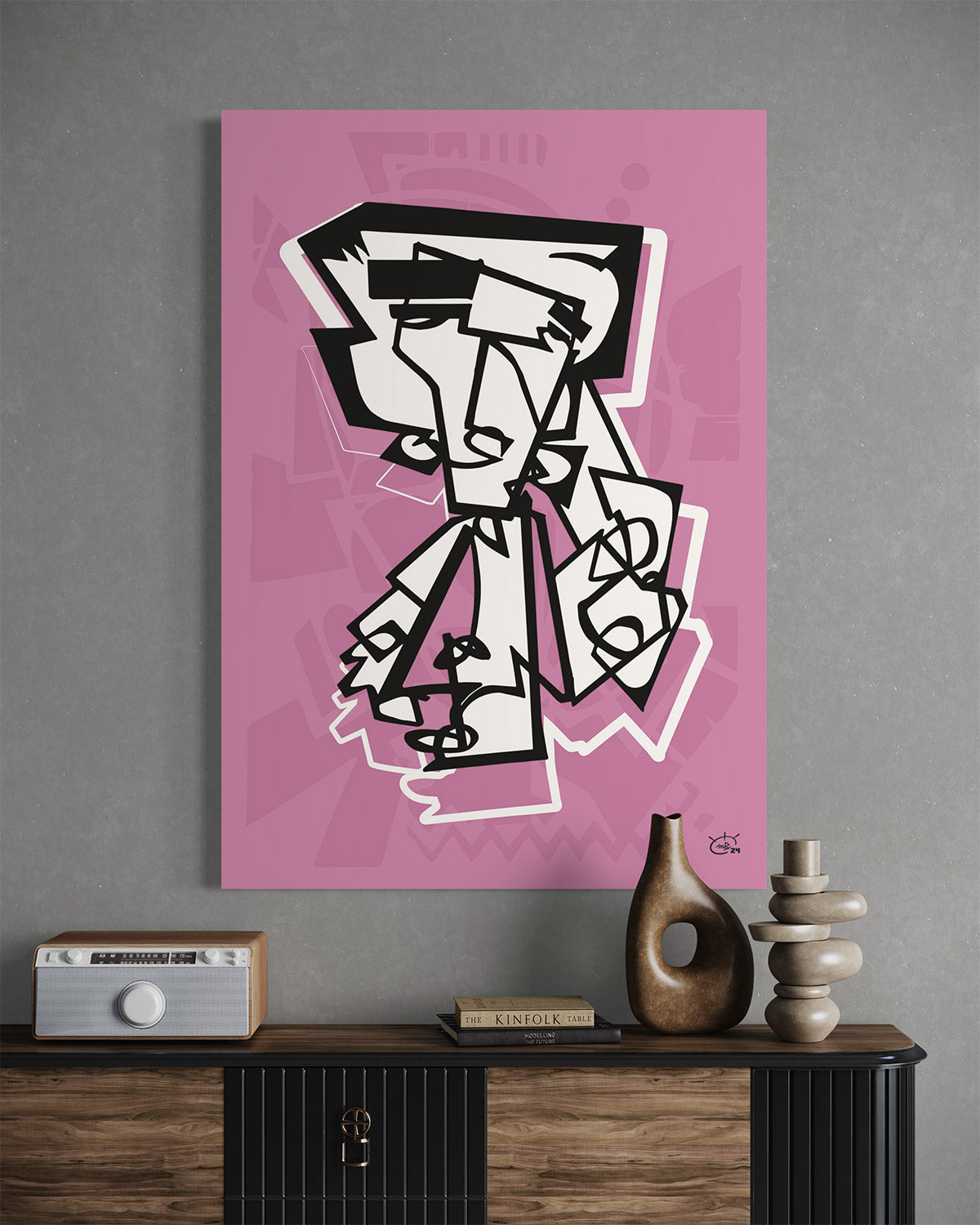 MR RACKET | Continuous line canvas art print