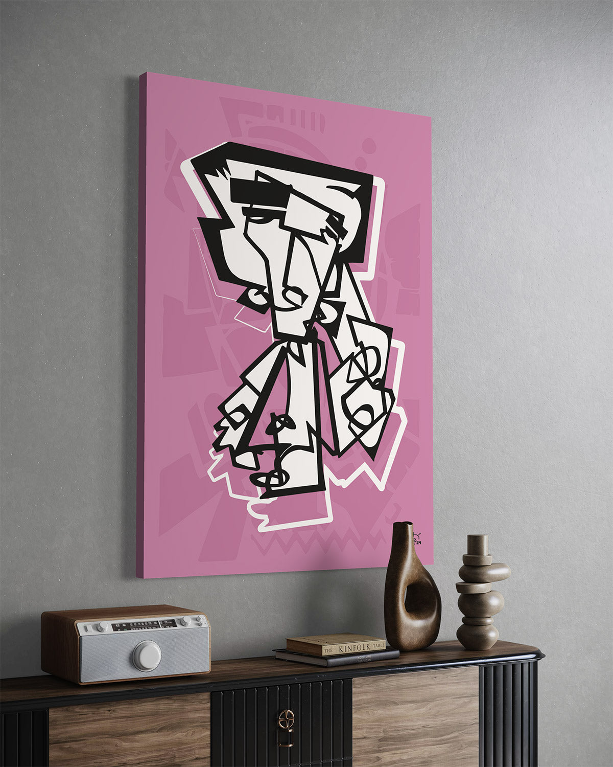 MR RACKET | Continuous line canvas art print