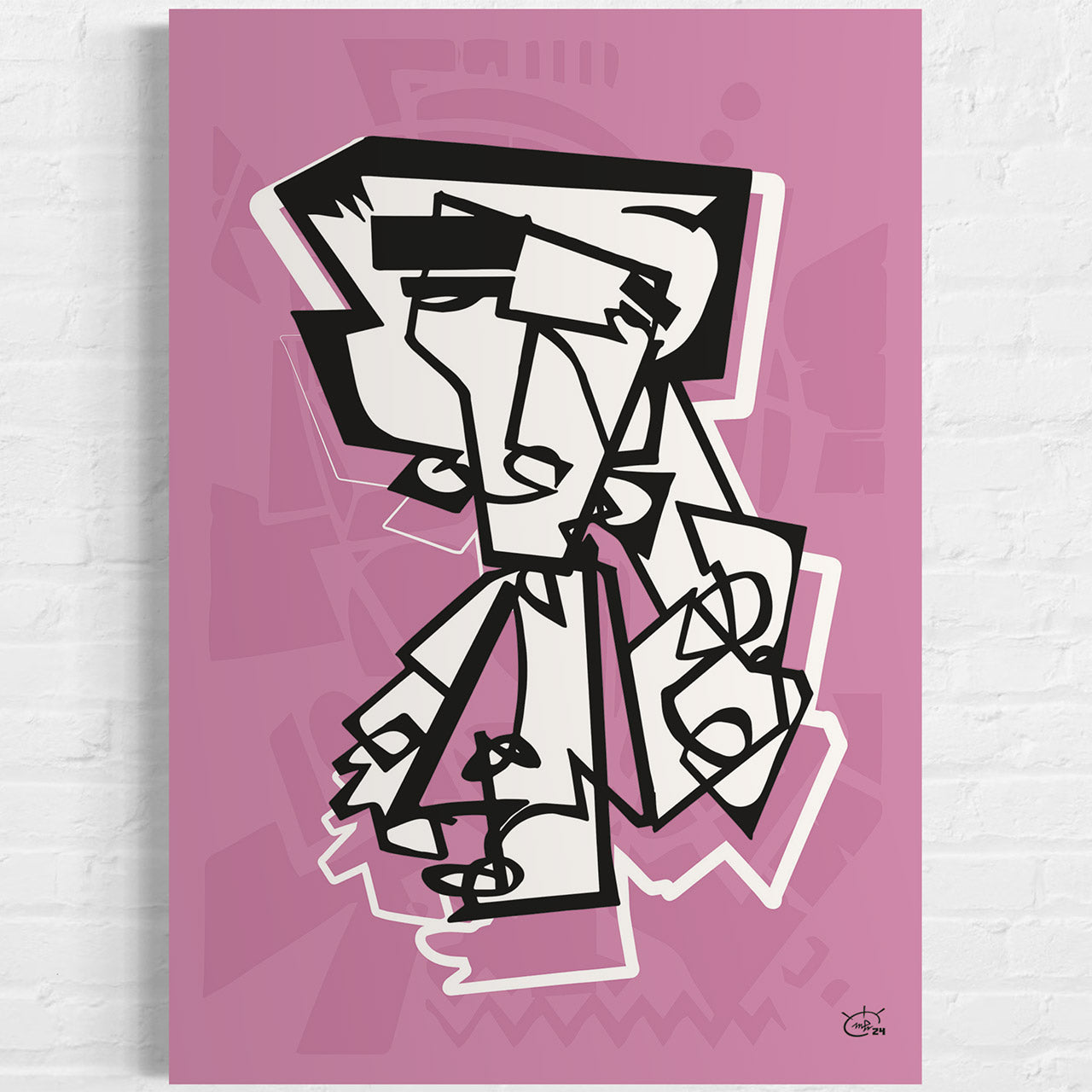 MR RACKET | Continuous line canvas art print