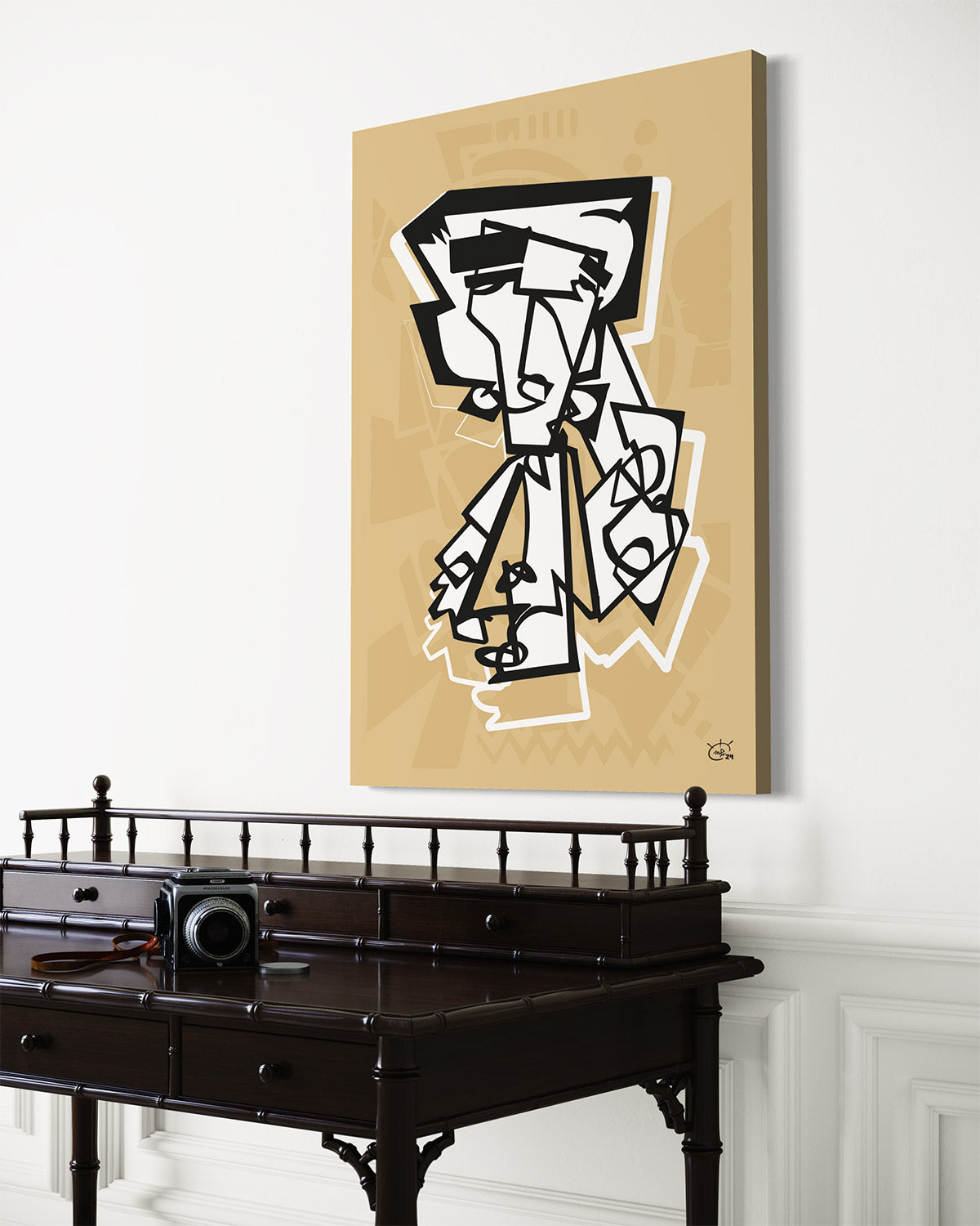 MR RACKET | Continuous line canvas art print