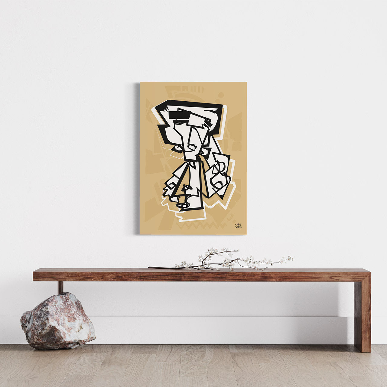 MR RACKET | Continuous line canvas art print