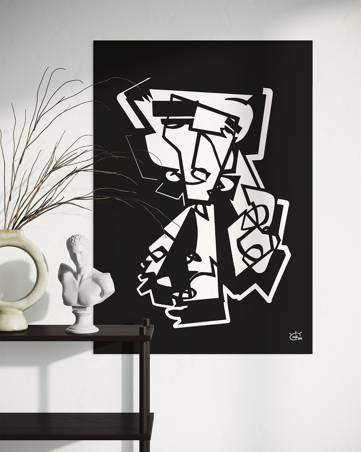MR RACKET | Single line art modern art poster