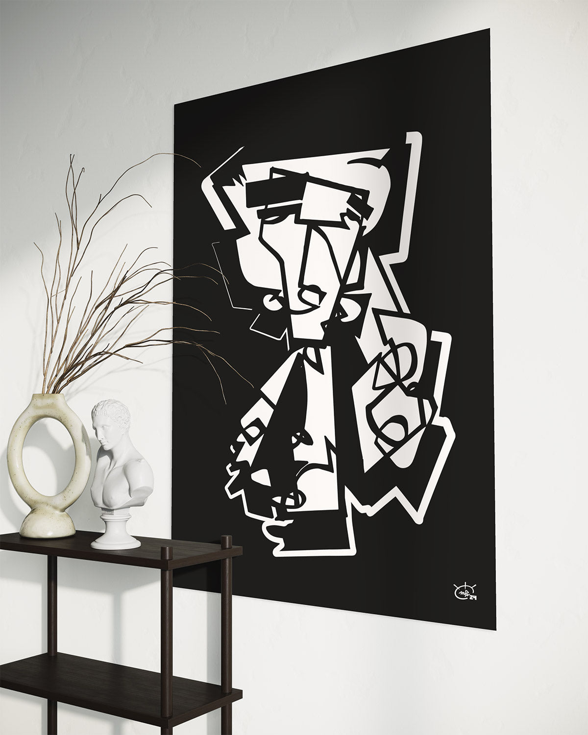 MR RACKET | Single line art modern art poster