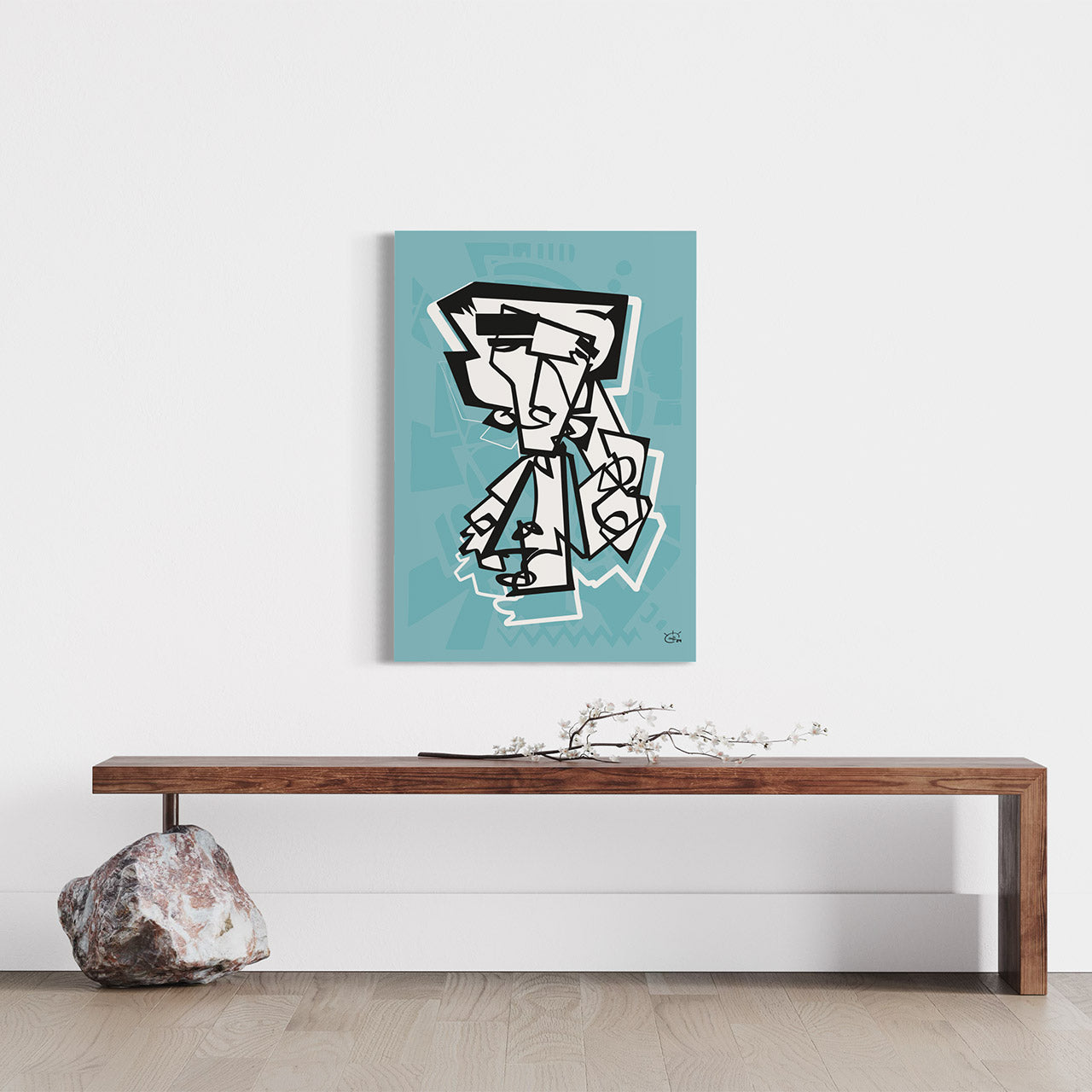 MR RACKET | Single line art modern art poster