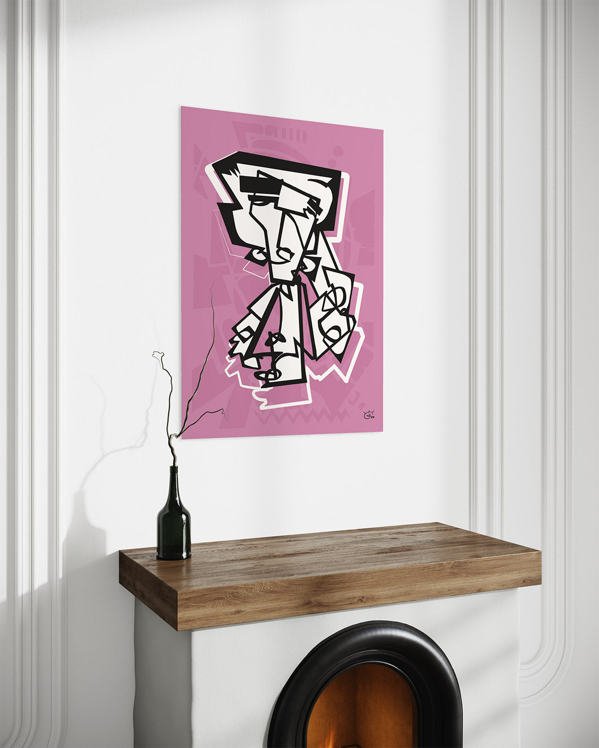 MR RACKET | Single line art modern art poster