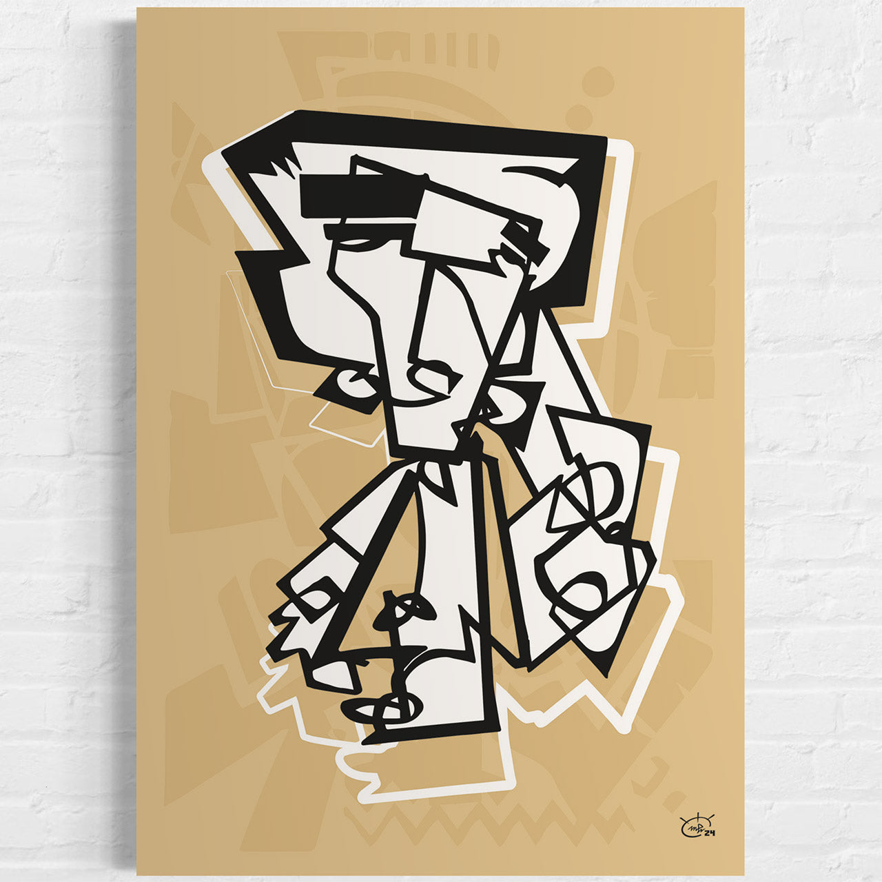 MR RACKET | Single line art modern art poster