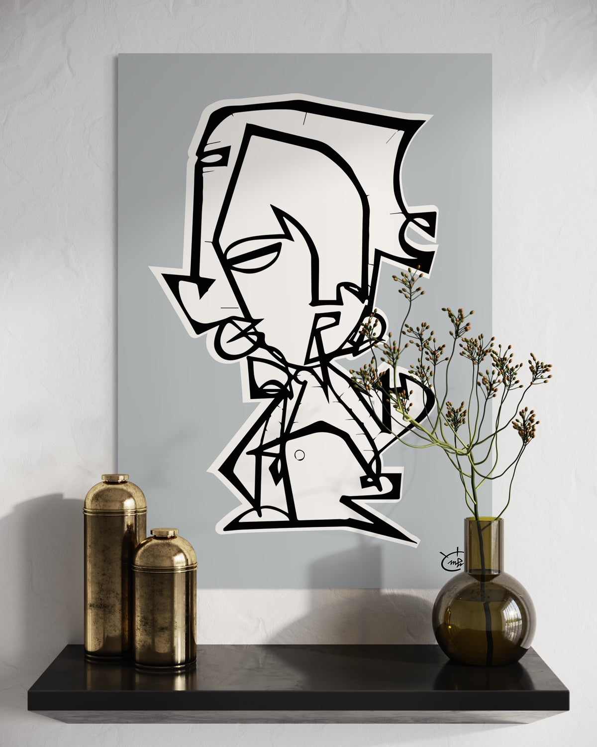 MR SHYGUY | Continuous line canvas art print