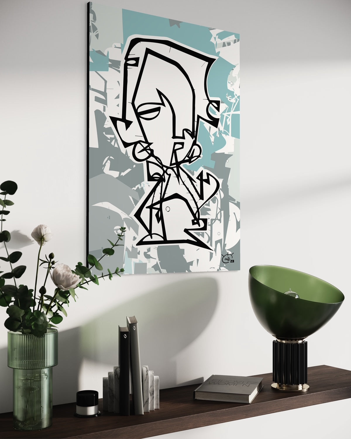 MR SHYGUY | Continuous line canvas art print