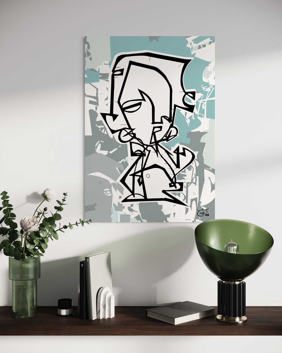 MR SHYGUY | Continuous line canvas art print
